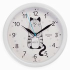 Часы настенные, серия: Интерьер, "Котенок", плавный ход, d-24.5 см, белые - фото 319481075