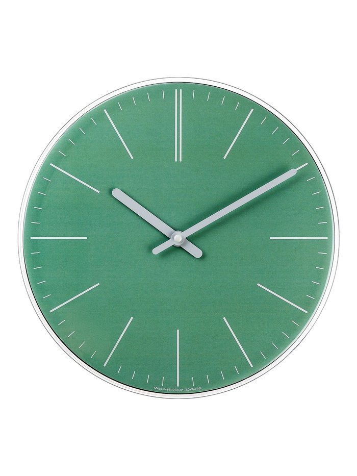 Часы настенные, интерьерные, d-30 см, бесшумные, зеленые - Фото 1