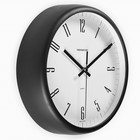 Часы настенные, серия: Классика, плавный ход, d-24.5 см, толщина 5.5 см, черные - фото 22234492