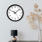 Часы настенные, серия: Классика, плавный ход, d-24.5 см, толщина 5.5 см, черные - фото 23823373