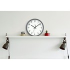 Часы настенные, серия: Классика, плавный ход, d-24.5 см, толщина 5.5 см, серые - фото 23691613