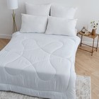 Одеяло облегчённое, 140х205 см, файбер, микрофибра белая, 100% полиэстер - фото 319481468