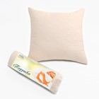 Подушка 70х70см, слоновая кость, файбер, микрофибра, 100% полиэстер 9660843