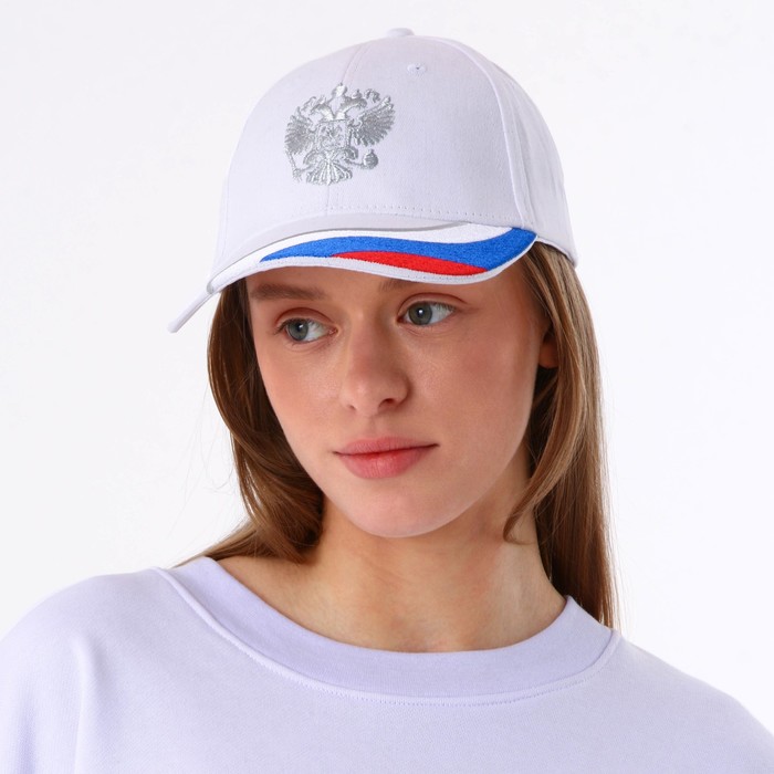 Кепка «Герб», белая, р-р 56