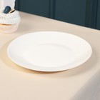 Тарелка фарфоровая обеденная Nova, d=20,5 см, белая - фото 3483626