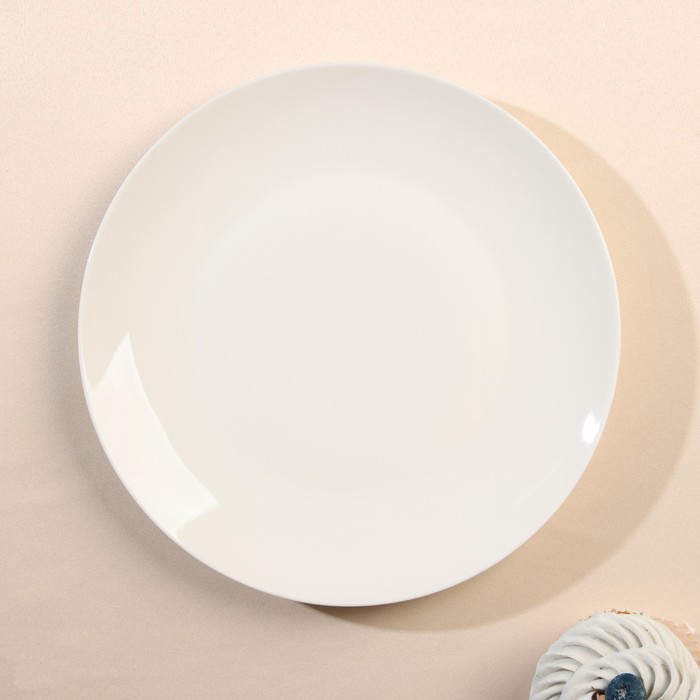 Тарелка фарфоровая обеденная Nova, d=20,5 см, белая - фото 1909188352