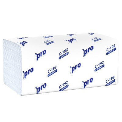 Полотенца бумажные V-сложения PROtissue C192, 1 слой, 250 листов