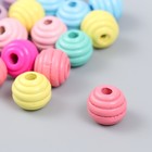 Бусины для творчества дерево "Яркие шарики с фаской" набор 25 гр 1,5х1,6 см - фото 22235315