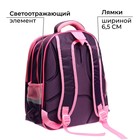 Рюкзак школьный, каркасный, 39×30×14 см «Котик с бантиком» - Фото 5