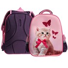 Рюкзак школьный, каркасный, 39×30×14 см «Котик с бантиком» - Фото 6