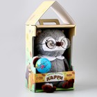 Мягкая игрушка «Совушка с глобусом», цвет серый - Фото 6