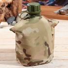 Фляжка «Командор», пластик 1 л, камуфляж песочный - Фото 2