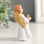 Сувенир полистоун "Праздничный ангел в белом платье" золотые крылья МИКС 5х3,5х7,5 см - Фото 4