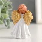 Сувенир полистоун "Праздничный ангел в белом платье" золотые крылья МИКС 5х3,5х7,5 см - Фото 5