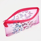 Косметичка-пенал на молнии, средний размер, с ярким принтом, розовая - фото 48488452