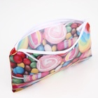 Косметичка-пенал на молнии, средний размер, с ярким рисунком, разноцветная (комплект 3 шт) - фото 48488461