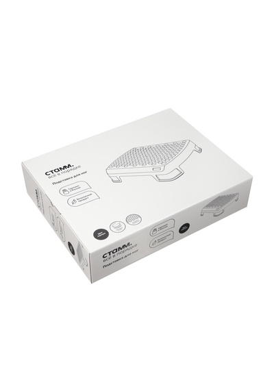 Подставка для ног, Стамм, 34.3×10.5×44.7 см, рельефная поверхность, черная