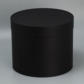 Коробка подарочная круглая «Чёрная», 30 × 25 см