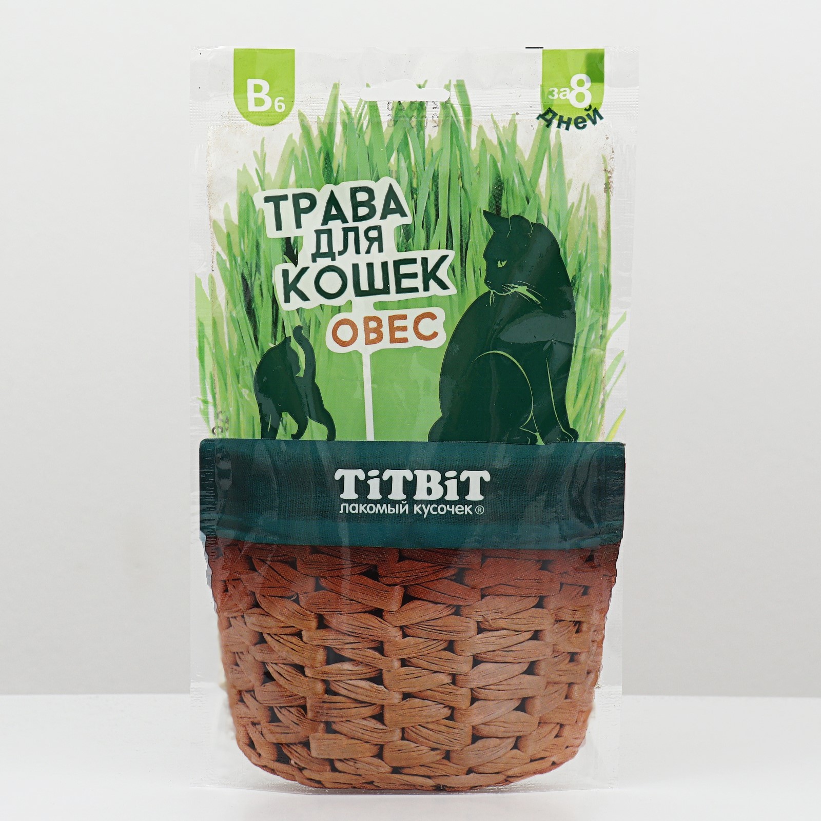 Трава Titbit для кошек, овес, 60 г (9594466) - Купить по цене от 71.00 ...