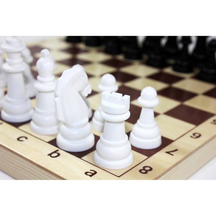 Игра настольная «Шахматы», деревянная коробка, поле: 29 × 29 см - фото 1885659547