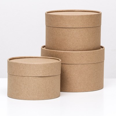 Набор подарочных коробок 3 в 1, завальцованные, крафт, 16×10.14×9.13×8.5 см