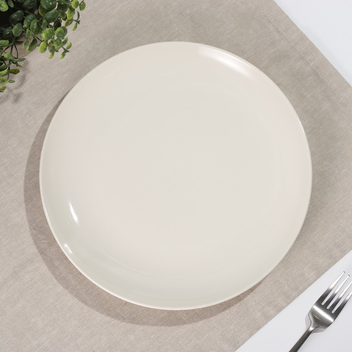 Тарелка фарфоровая «365+», d=27 см, белая - Фото 1