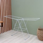 Сушилка для белья напольная складная, рабочая длина 21 м, цвет матовый серый - Фото 2