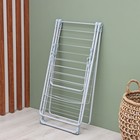 Сушилка для белья напольная складная, рабочая длина 21 м, цвет матовый серый - Фото 10