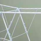 Сушилка для белья напольная складная, рабочая длина 21 м, цвет матовый серый - Фото 3