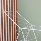 Сушилка для белья напольная складная, рабочая длина 21 м, цвет матовый серый - Фото 7