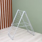 Сушилка для белья напольная складная, рабочая длина 21 м, цвет матовый серый - Фото 8