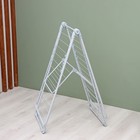 Сушилка для белья напольная складная, рабочая длина 21 м, цвет матовый серый - Фото 9