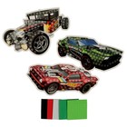 Набор для детского творчества «Хот Вилс» аппликация, мягкая мозаика в форме героев 3 шт. - фото 43268207