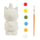 Набор для детского творчества «Копилка для росписи. Три кота: Компот» краски, кисть - фото 24588897