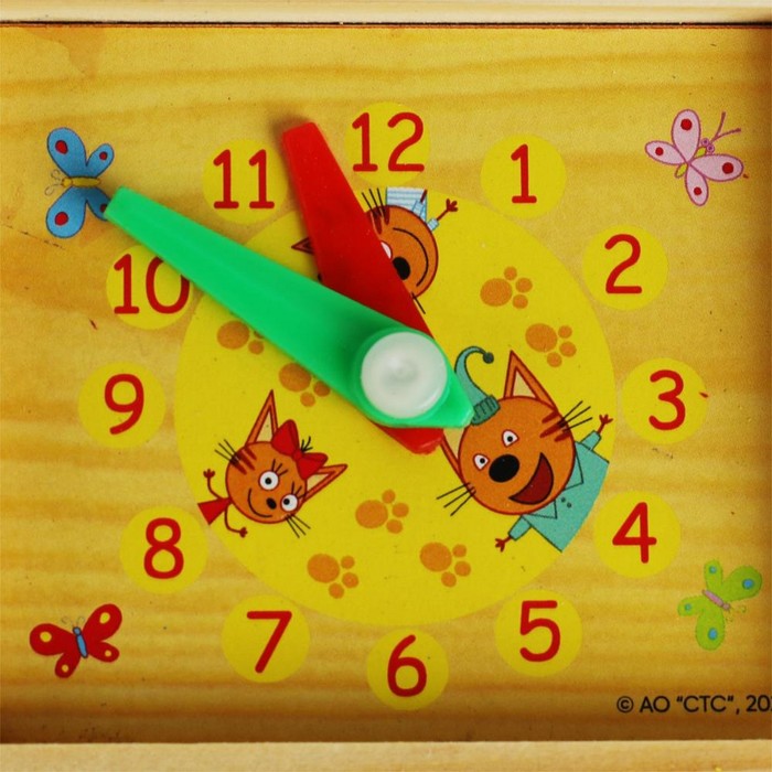 Игрушка деревянная «Счетный материал с часами. Три Кота» - фото 1909188623