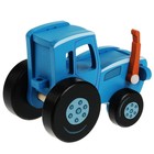 Игрушка деревянная «Объёмная каталка. Синий трактор» 12 см - фото 3767301