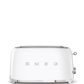 Тостер Smeg TSF02WHEU, 1500 Вт, 2 отсека, 6 режимов прожарки, размораживание, белый