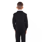 Школьный джемпер-обманка для мальчиков, цвет чёрный, рост 140-146см - Фото 4