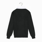 Школьный джемпер-обманка для мальчиков, цвет чёрный, рост 158-164см - фото 22237177