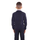 Школьный джемпер-обманка для мальчиков, цвет синий, рост 134-140см - фото 10510785