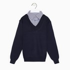 Джемпер-обманка для мальчиков, цвет синий, рост 158-164см - фото 805540945