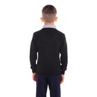 Школьный джемпер-обманка для мальчиков, цвет чёрный, рост 128-134см - Фото 3