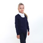 Джемпер-обманка для девочки, цвет синий, рост 128-134см - Фото 3