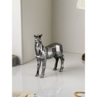 Фигура "Пони", полистоун, 25 см, серебро, 1 сорт, Иран - фото 10511405