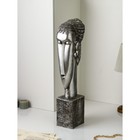 Фигура "Лицо", полистоун, 76 см, серебро, Иран, 1 сорт - фото 10511485