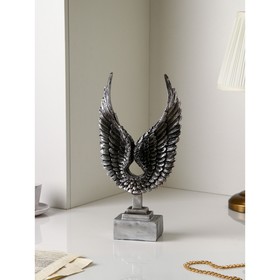 Фигура "Птица", полистоун, 41 см, серебро, Иран, 1 сорт
