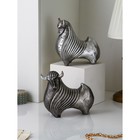 Набор фигур "Корова", полистоун, 24 см, серебро, 1 сорт, Иран - фото 10511512