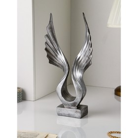 Фигура "Крылья", полистоун, 44 см,серебро, Иран, 1 сорт