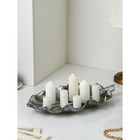 Органайзер «Лист», полистоун, цвет серебро - фото 10511654