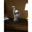Подставка для мелочей «Космонавт», полистоун, 47 см, цвет серебро - фото 319484810